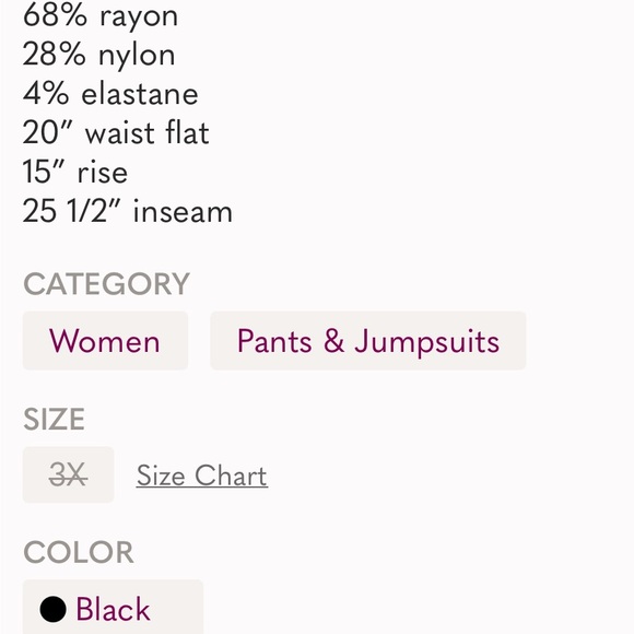 Spanx The Perfect Pant, Ankle Backseam Skinny plus 3x - Picture 12 of 13
